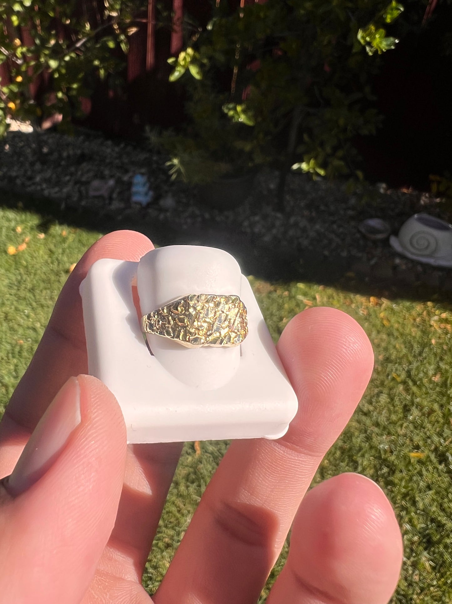 14k real gold Small Nugget ring