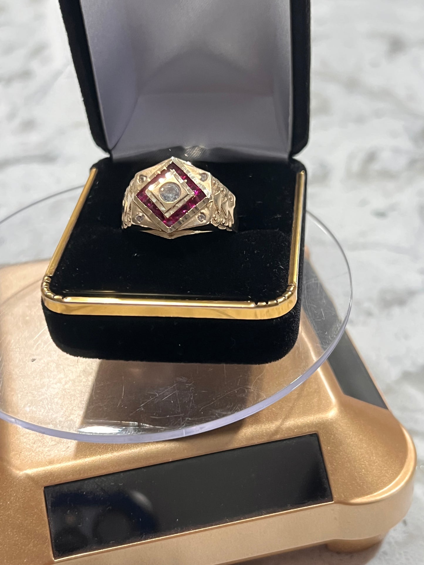 14k real gold Ruby ring