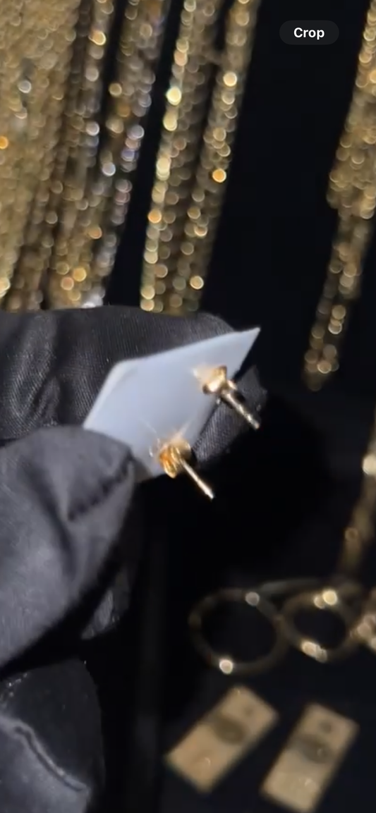 14k real gold small San Judas earrings