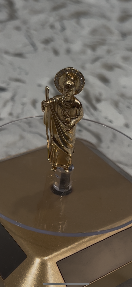 3D solid 14k San Judas pendant