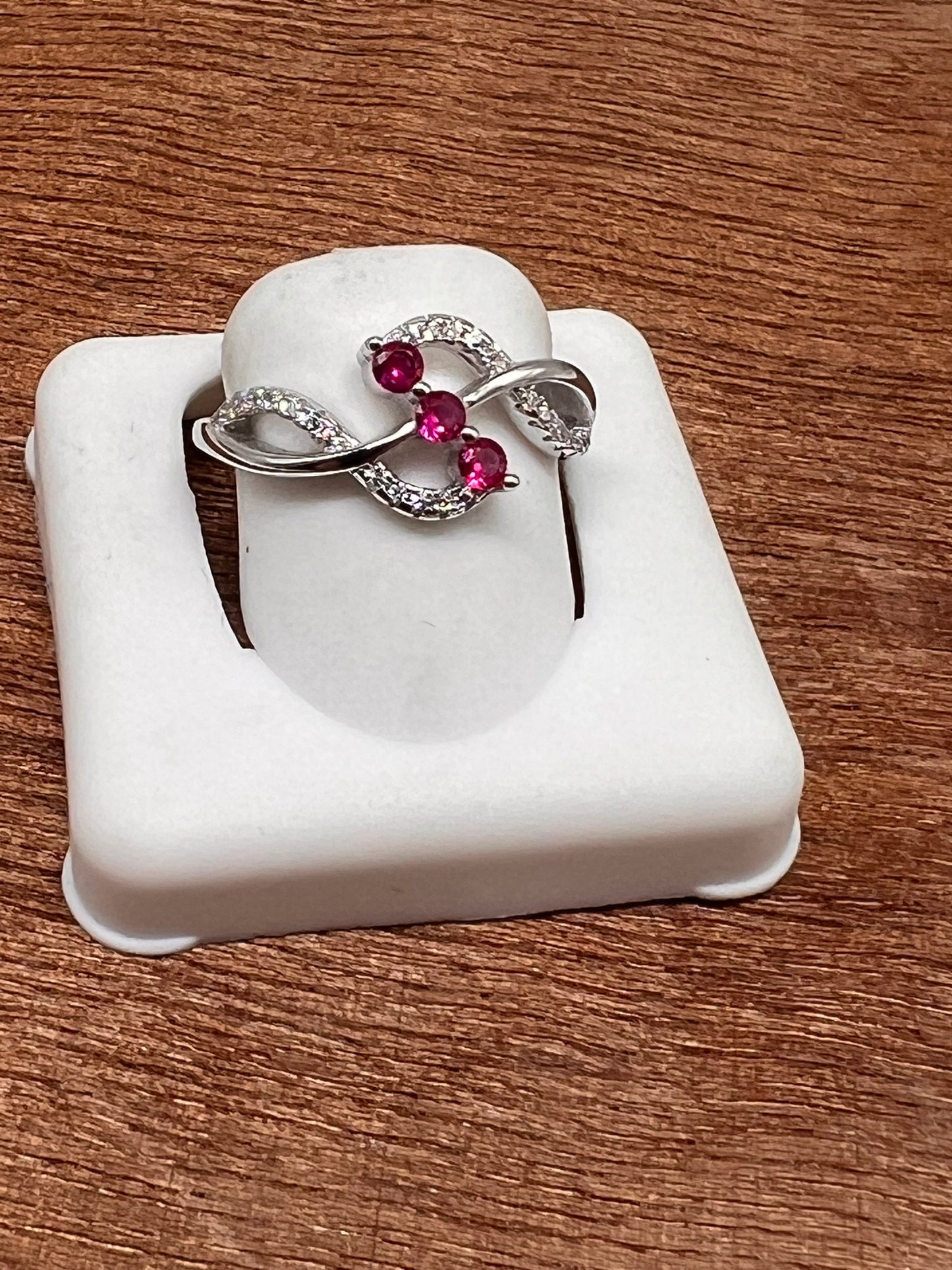 Real silver ruby ring