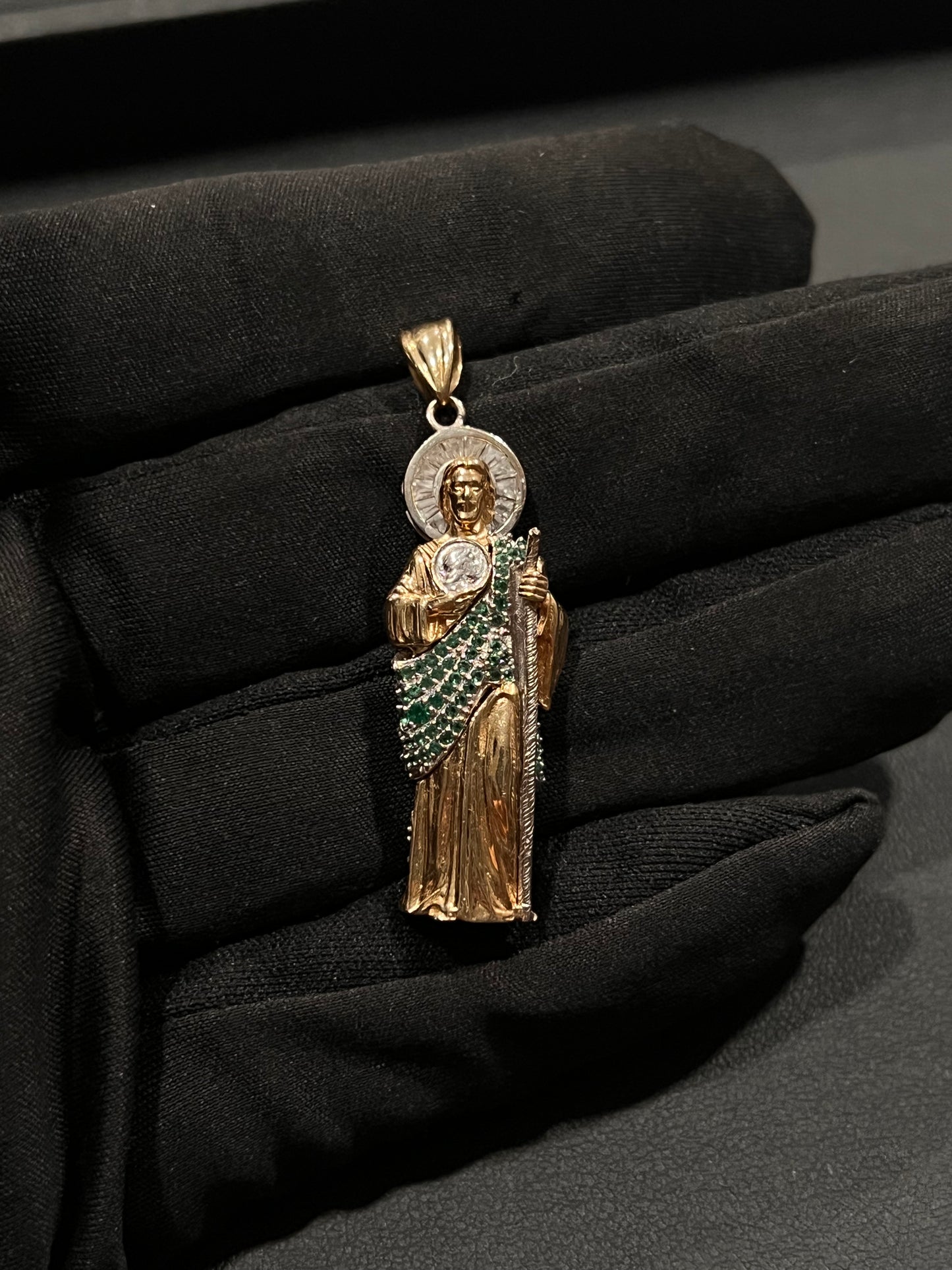 14k real gold 3D San Judas