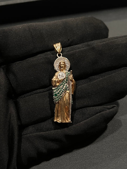 14k real gold 3D San Judas