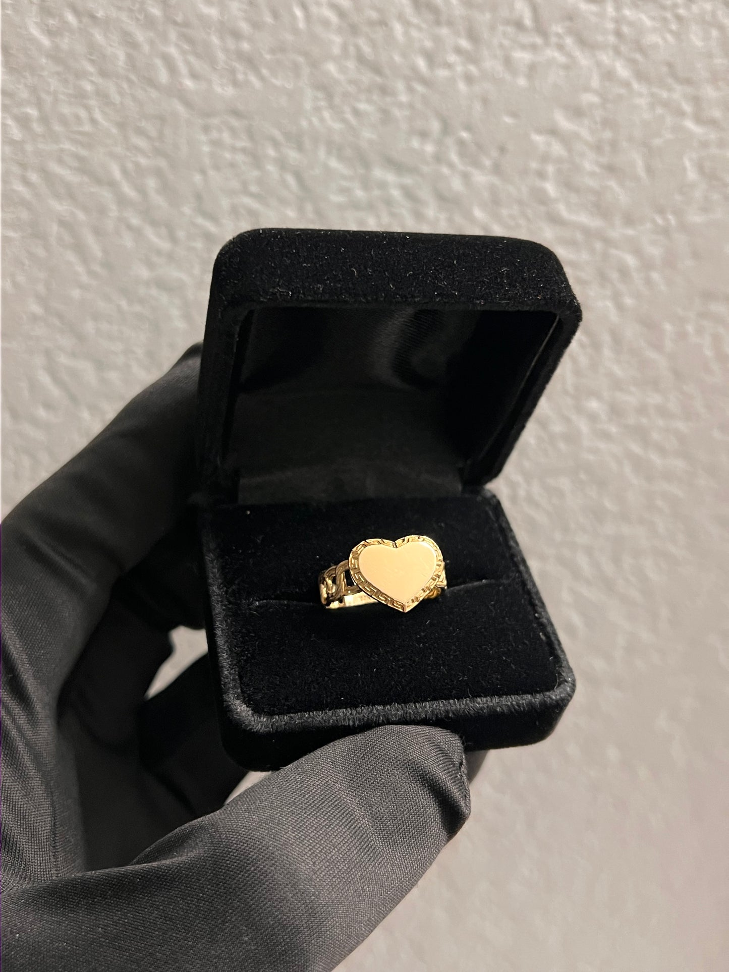 Chino heart ring 14k real gold