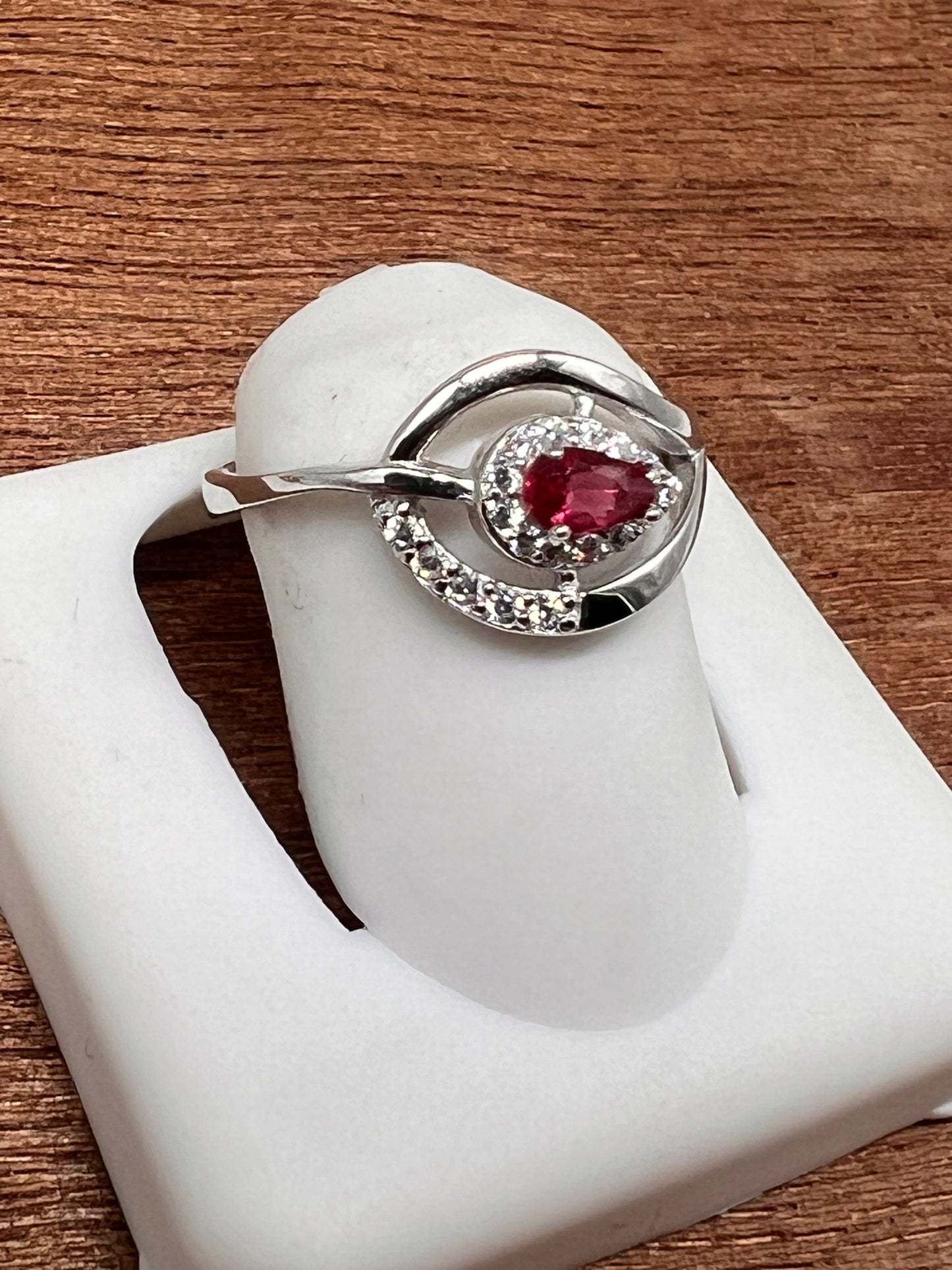 Real silver ruby ring