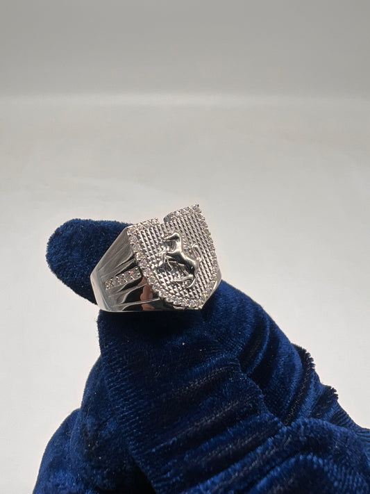 Ferrari ring real silver