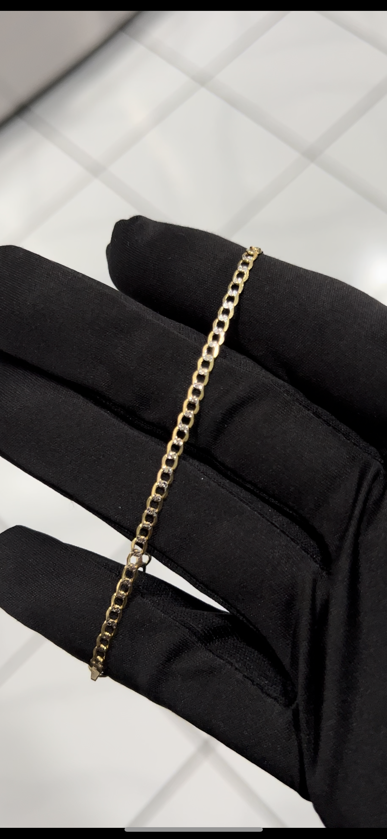 14k real gold mini cuban bracelet