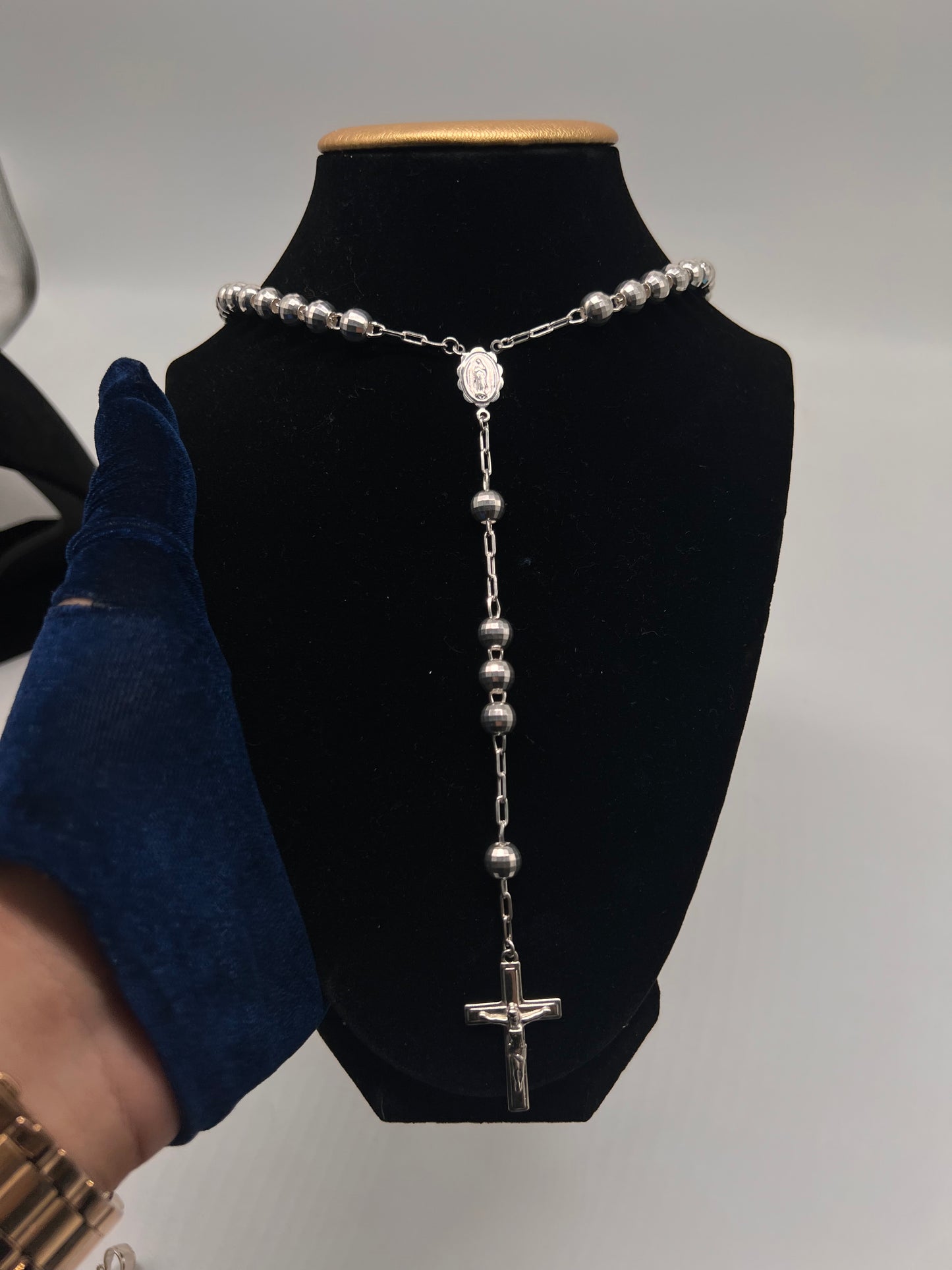 Large Real silver rosary