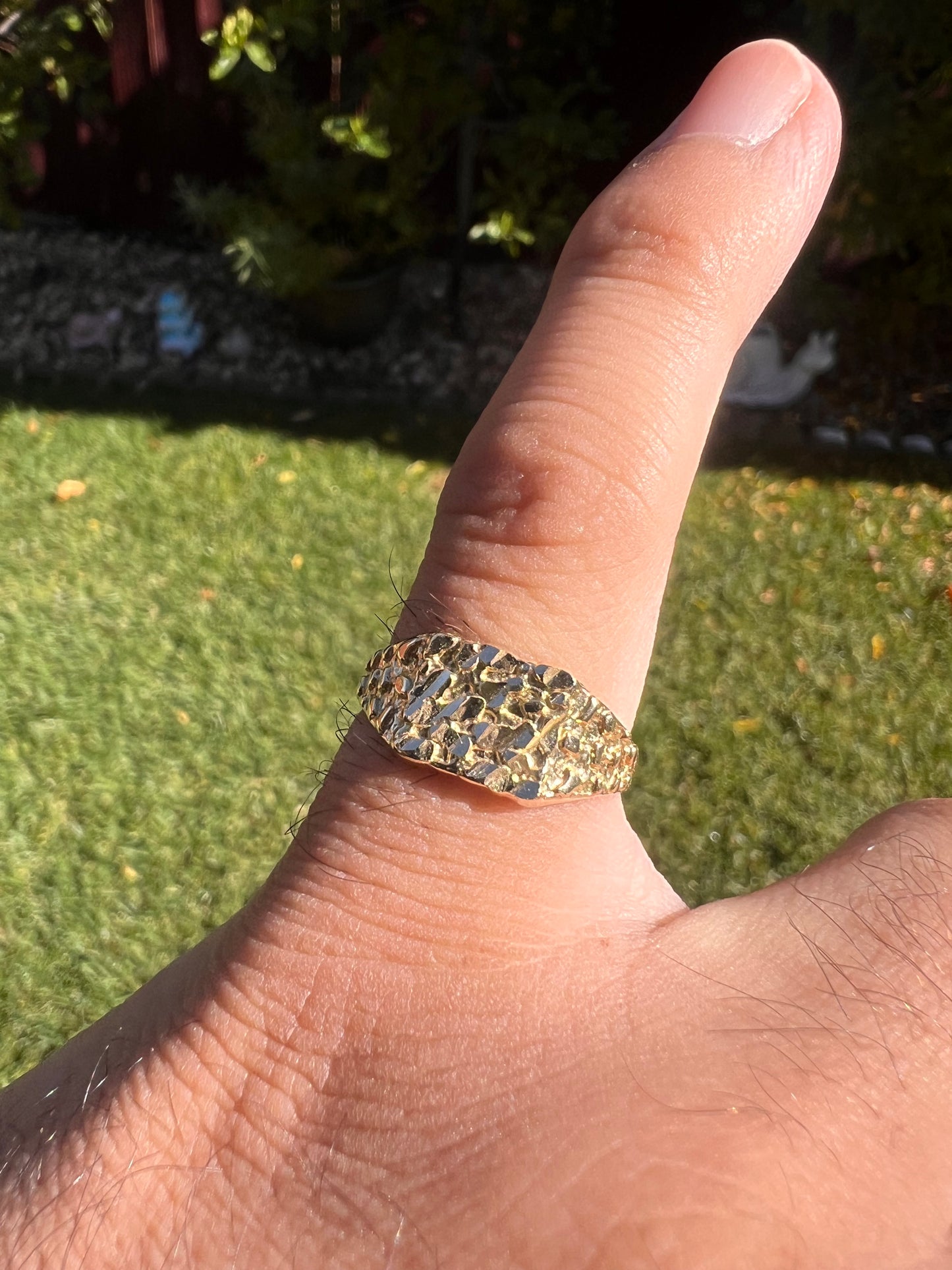 14k real gold Small Nugget ring