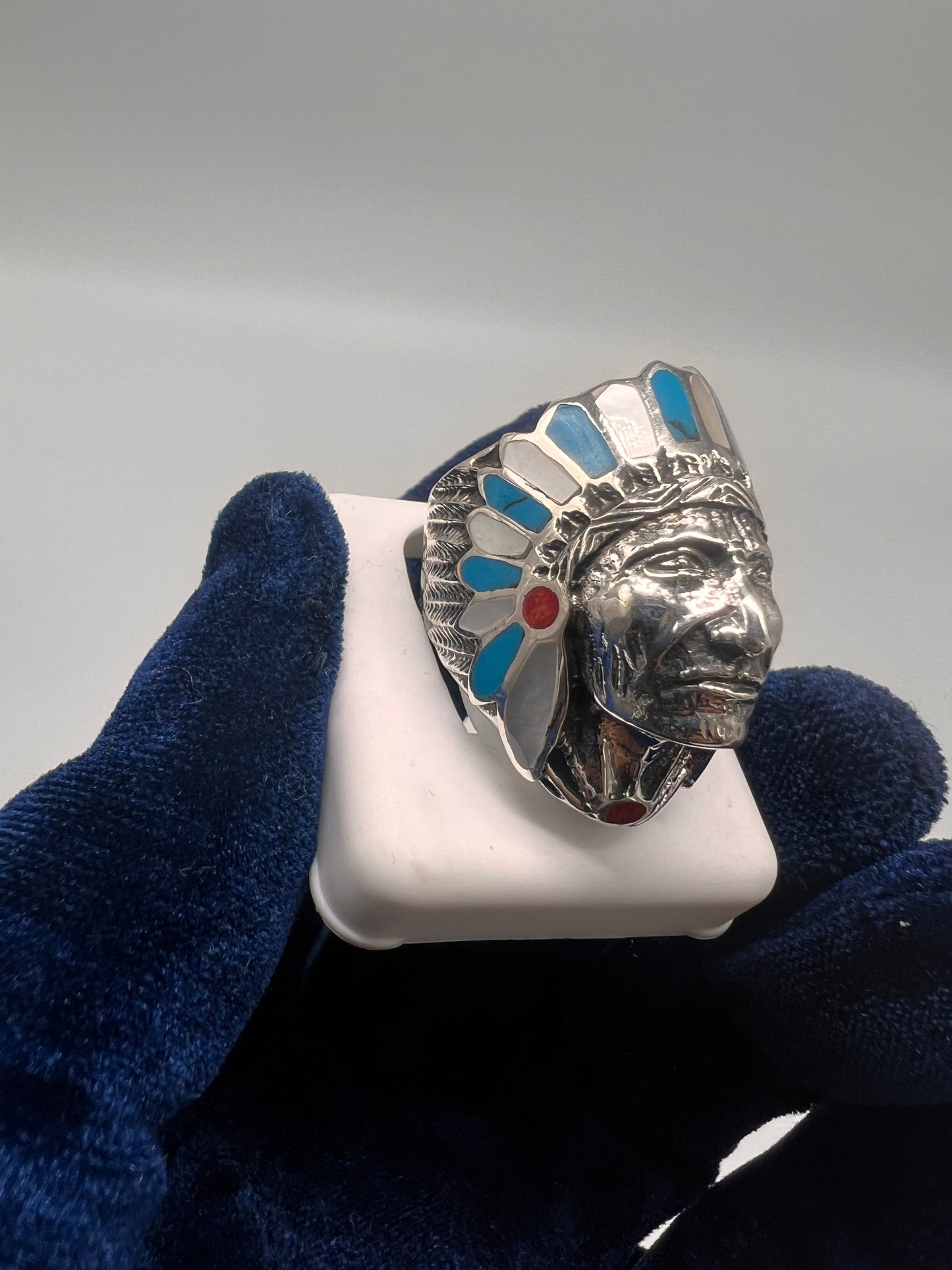 Real silver Indian head ring