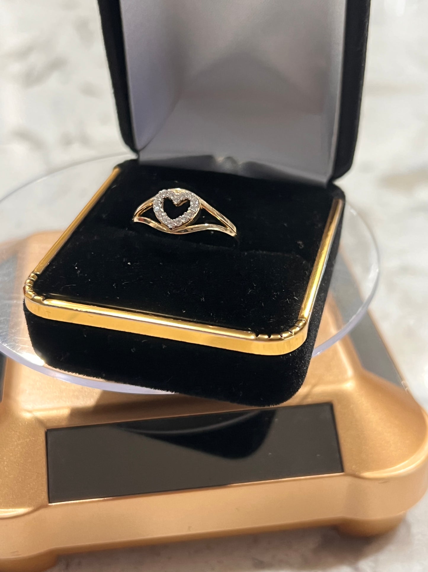 14k gold heart ring