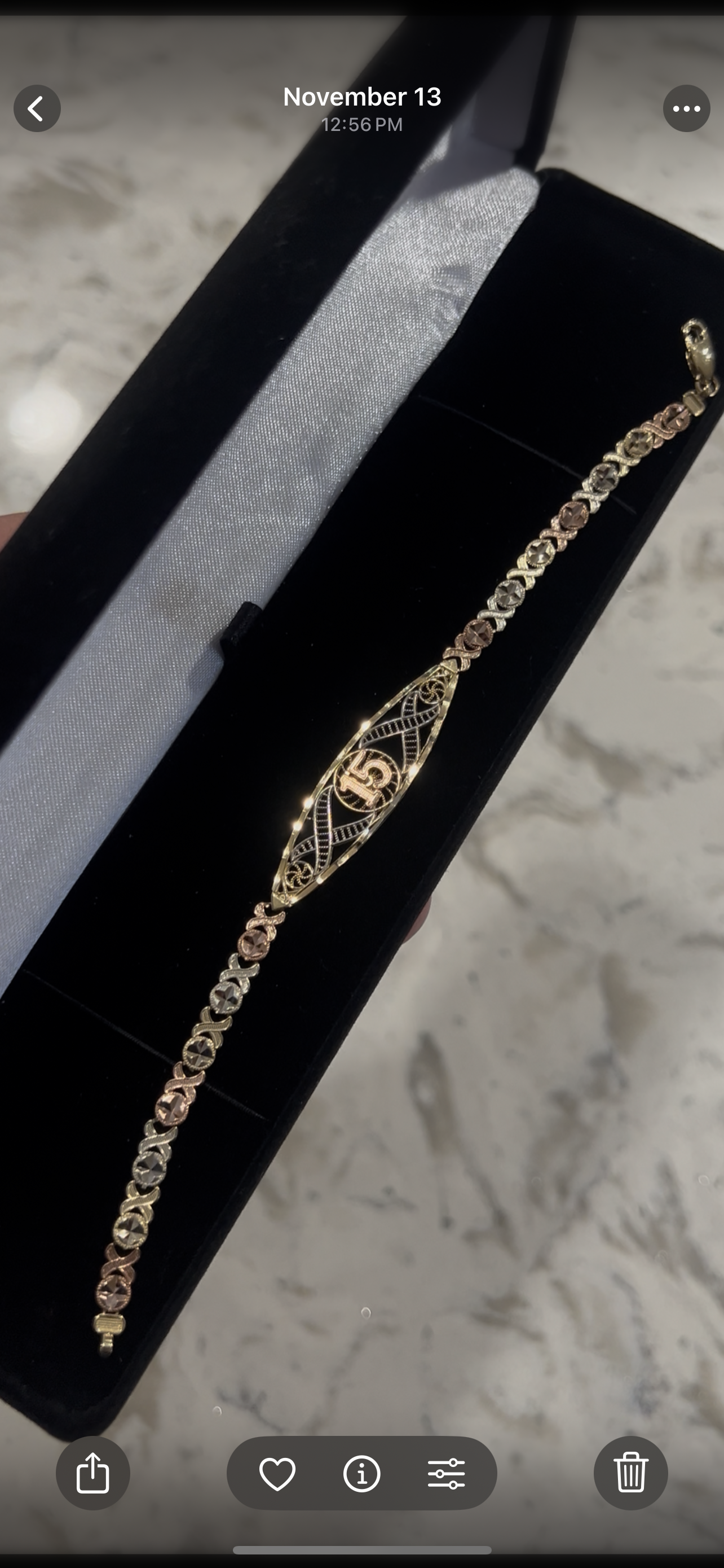 14k real gold quince bracelet