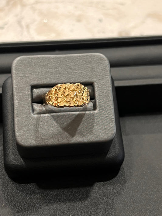 10k real gold nugget ring