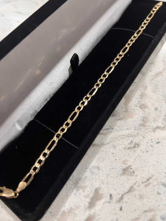14k real solid gold FIGARO BRACELET