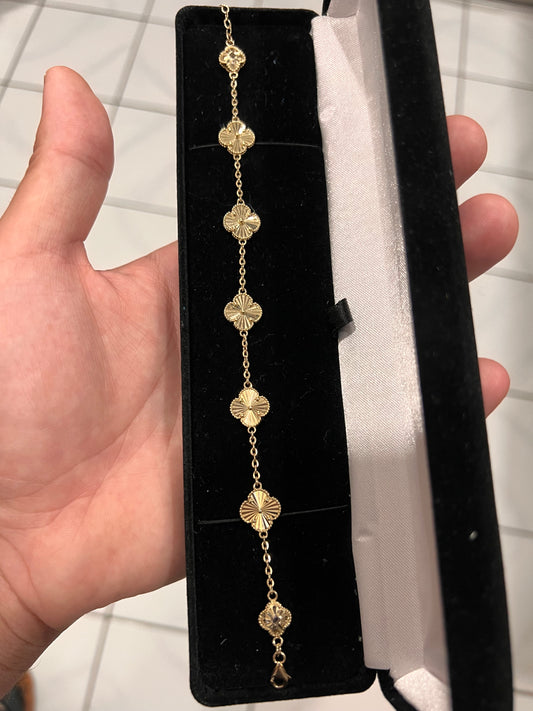 Larger size 14k real gold van Cleef