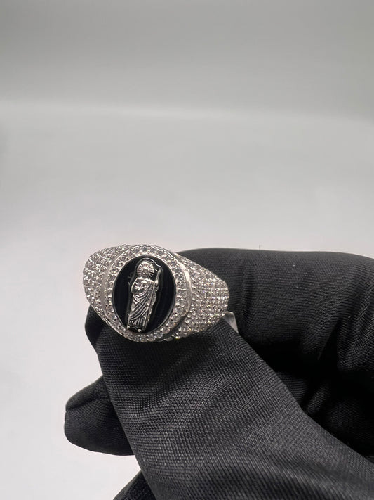 San Judas ring real silver