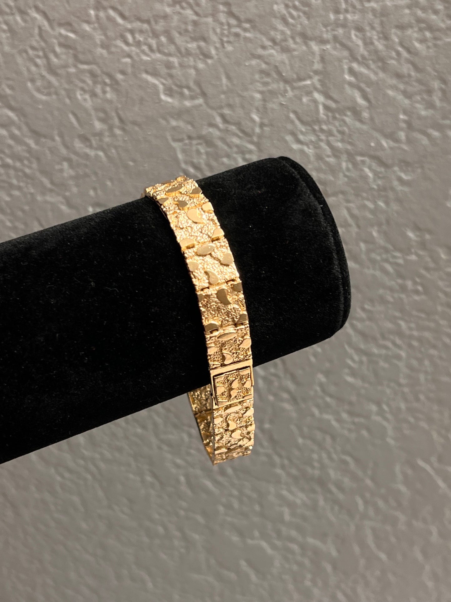 14k real gold nugget bracelet