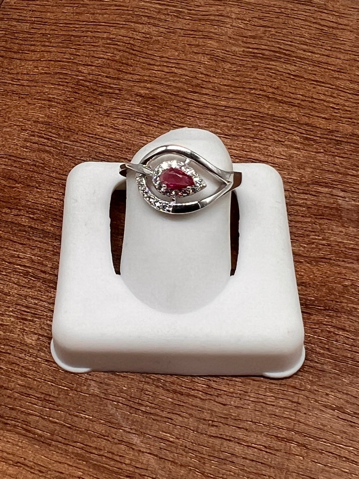 Real silver ruby ring