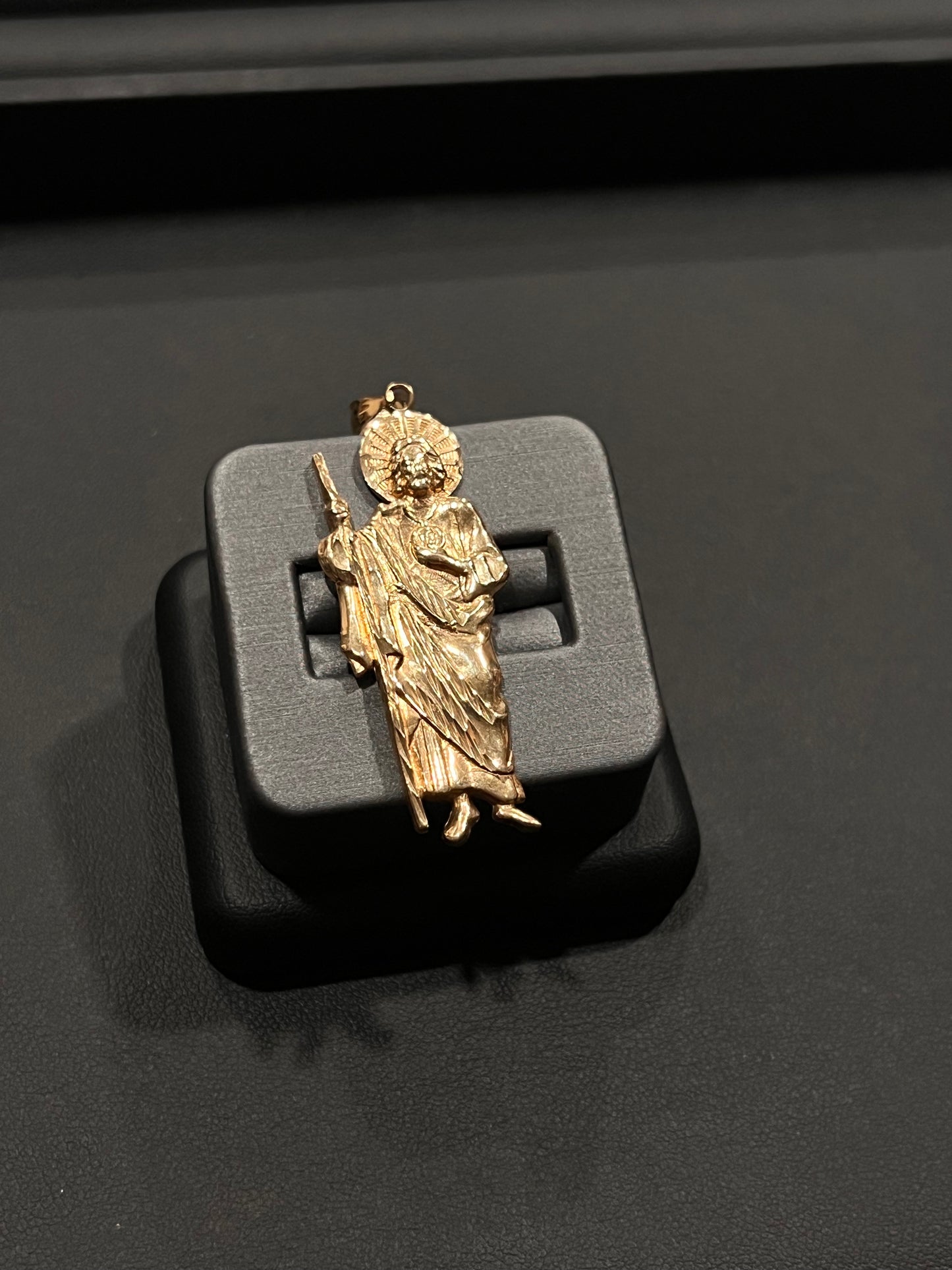 14k real gold San Judas pendant