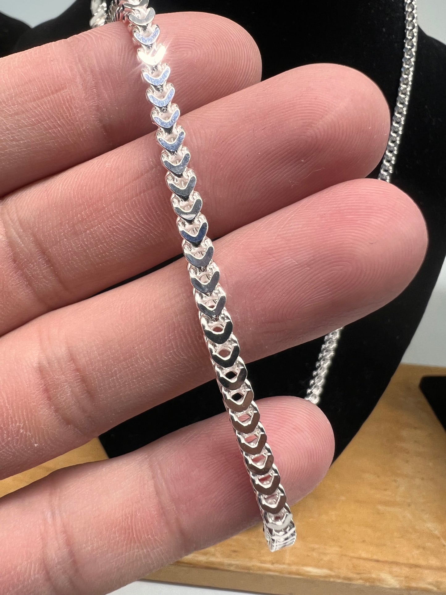 4mm franco chain real Silver