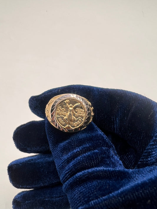 Centenario ring 14k real gold