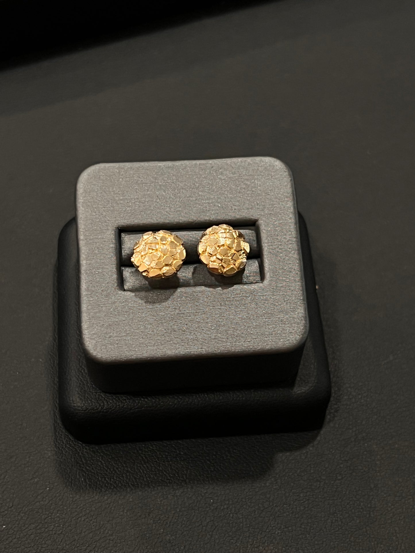 10k real gold medium nugget earrings