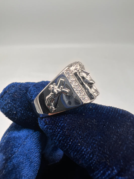 Jesus ring real silver