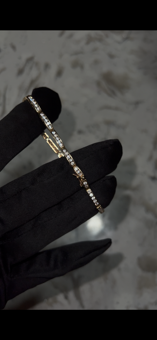 14k tennis bracelet style real gold
