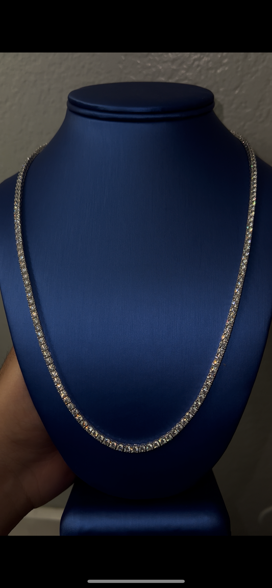 Real silver tennis necklace 3.5mm 22inch