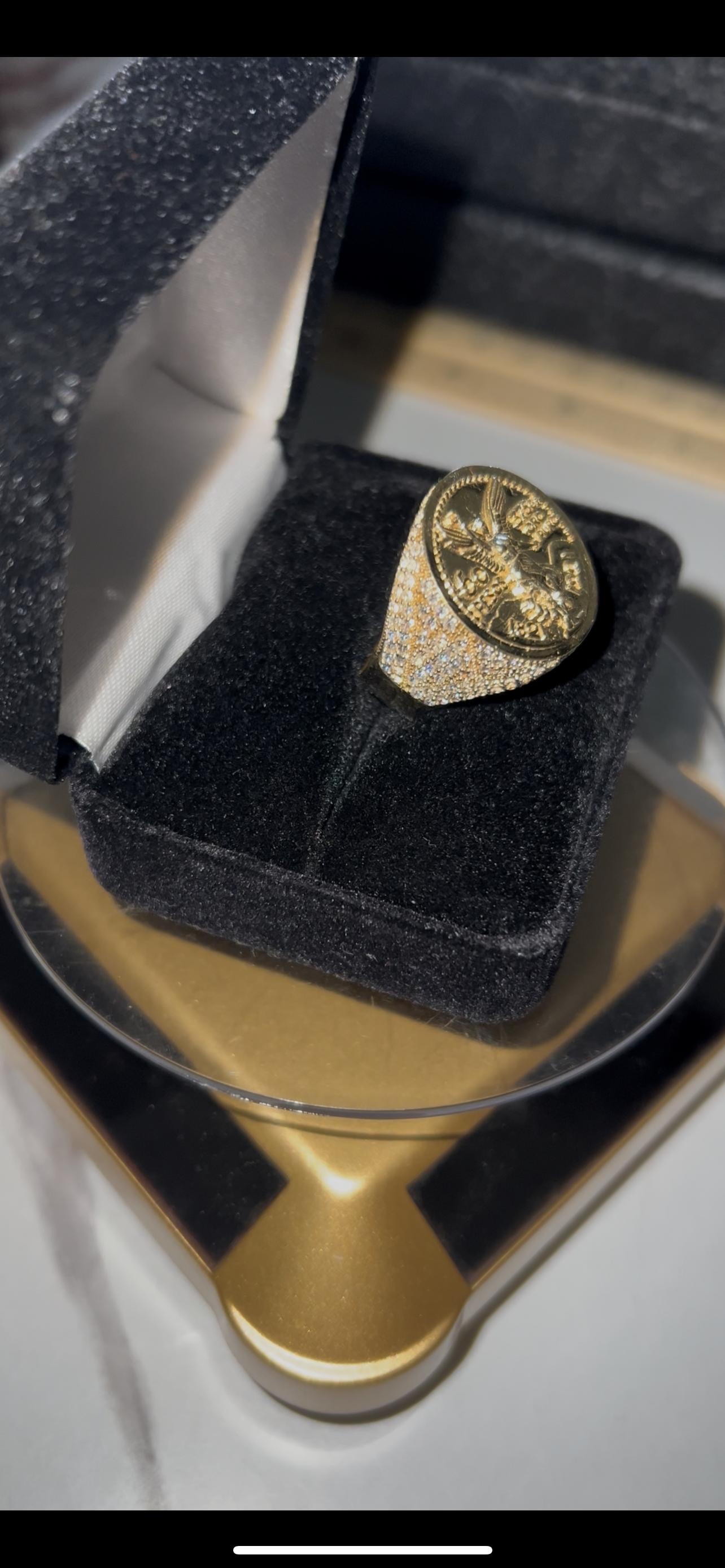 14k real gold centenario ring