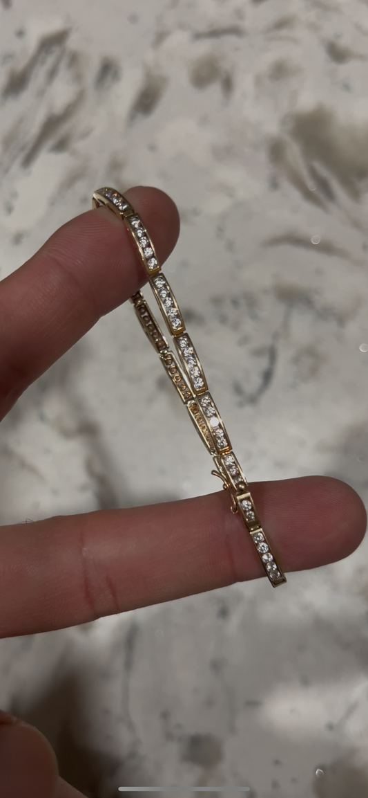 14k tennis bracelet style real gold