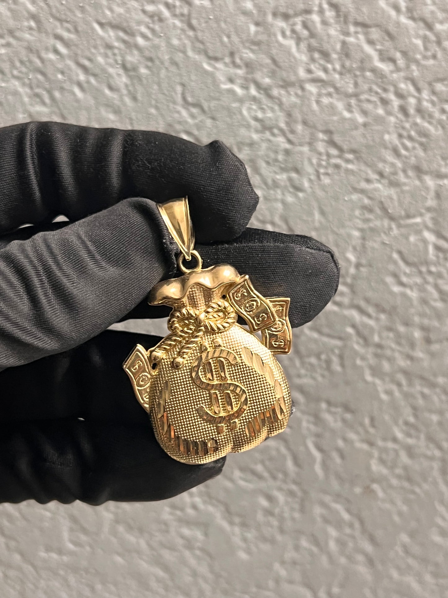 10k real gold large money bag