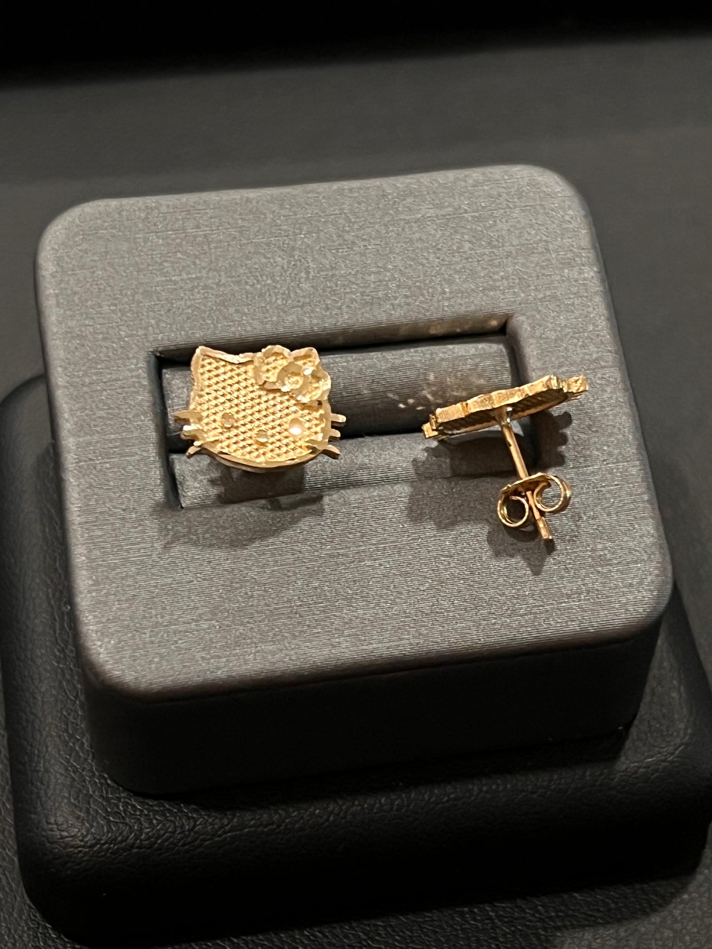 10k real gold hello kitty earrings