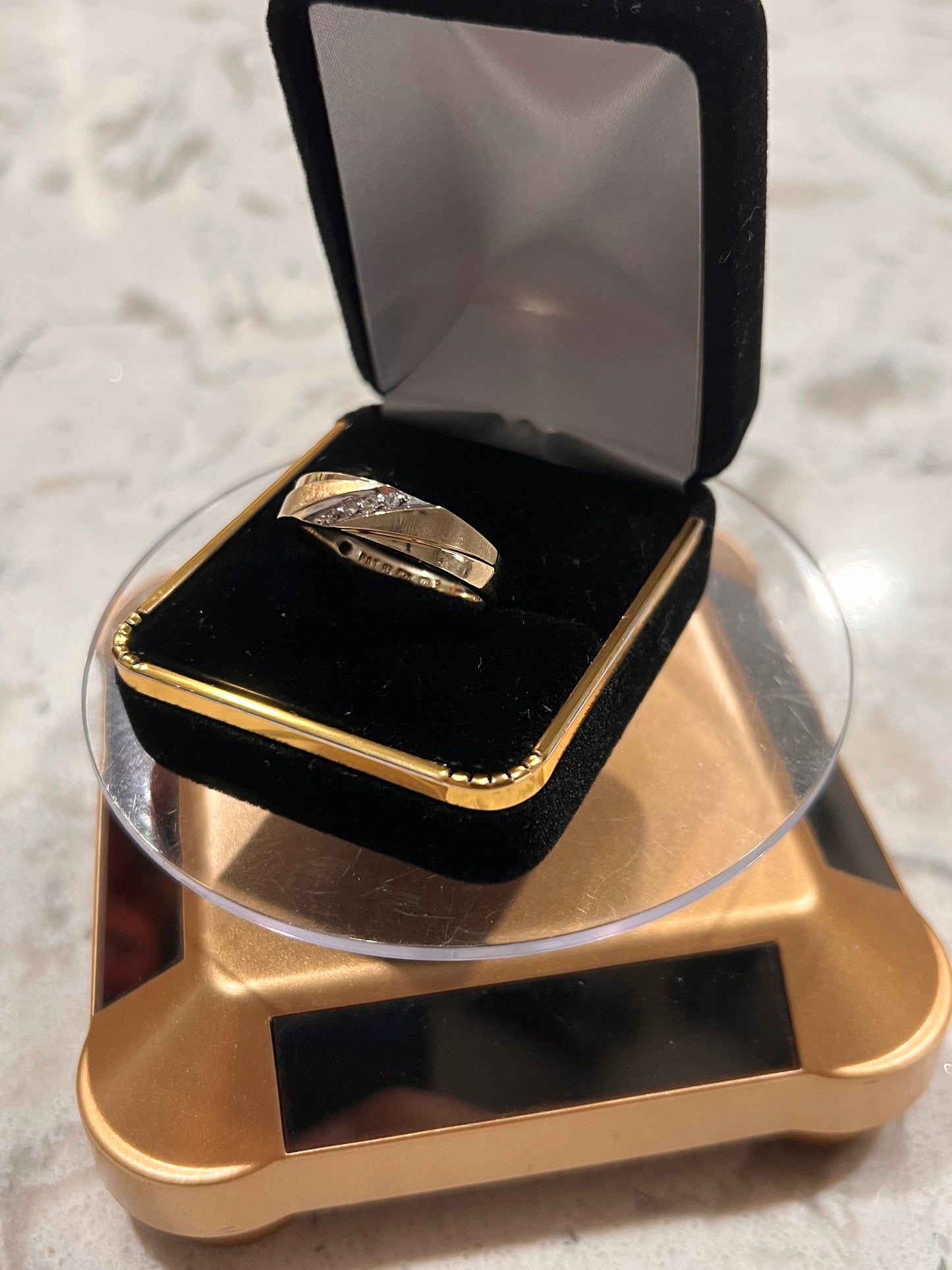 10k real gold diamond band