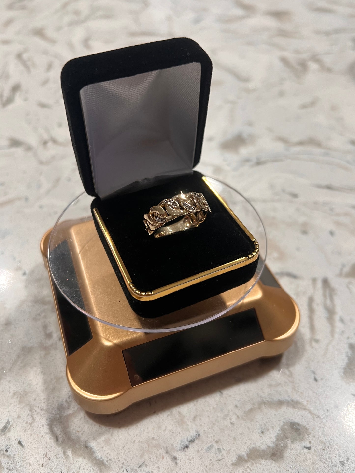 10k real diamond cuban link ring