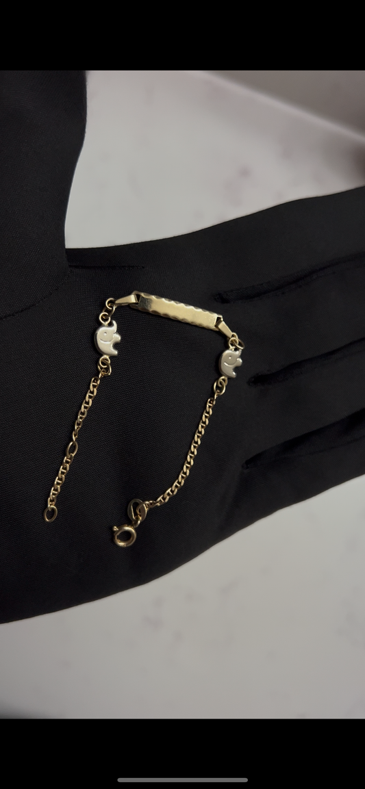 Baby bracelet 14k real gold