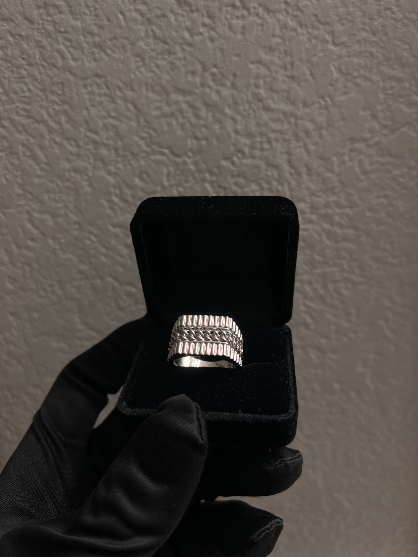 Real silver unique ring