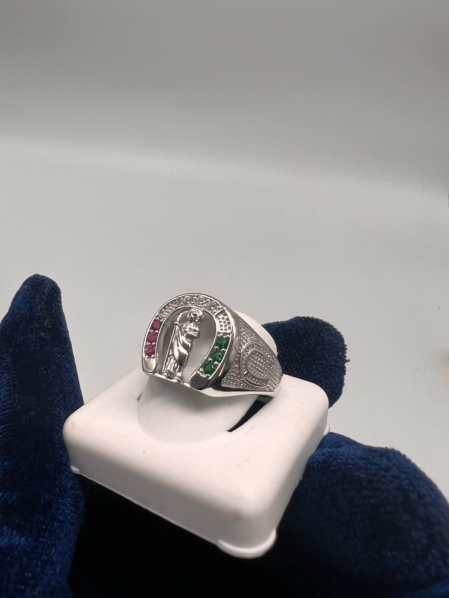 San Judas ring real silver