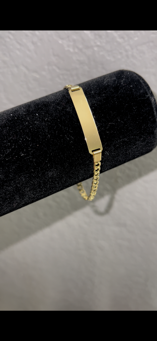 14k real gold ID bracelet