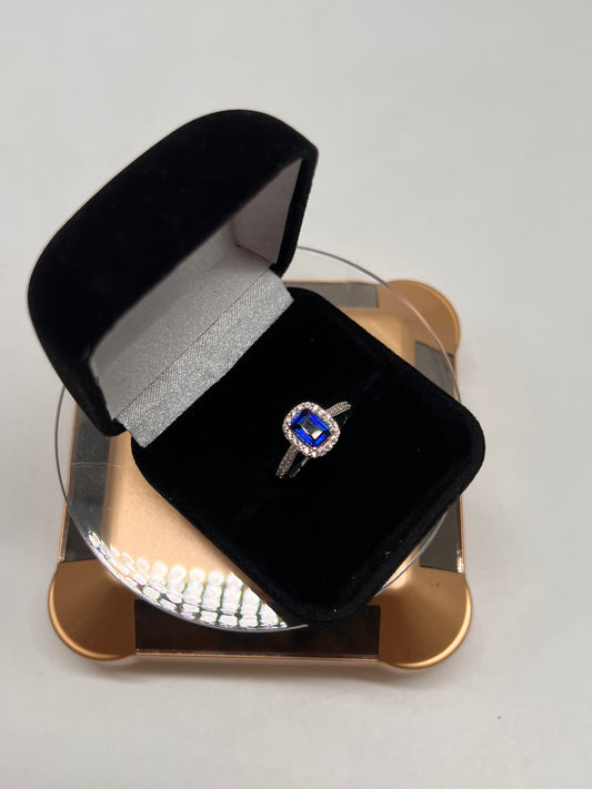 Sapphire real silver ring