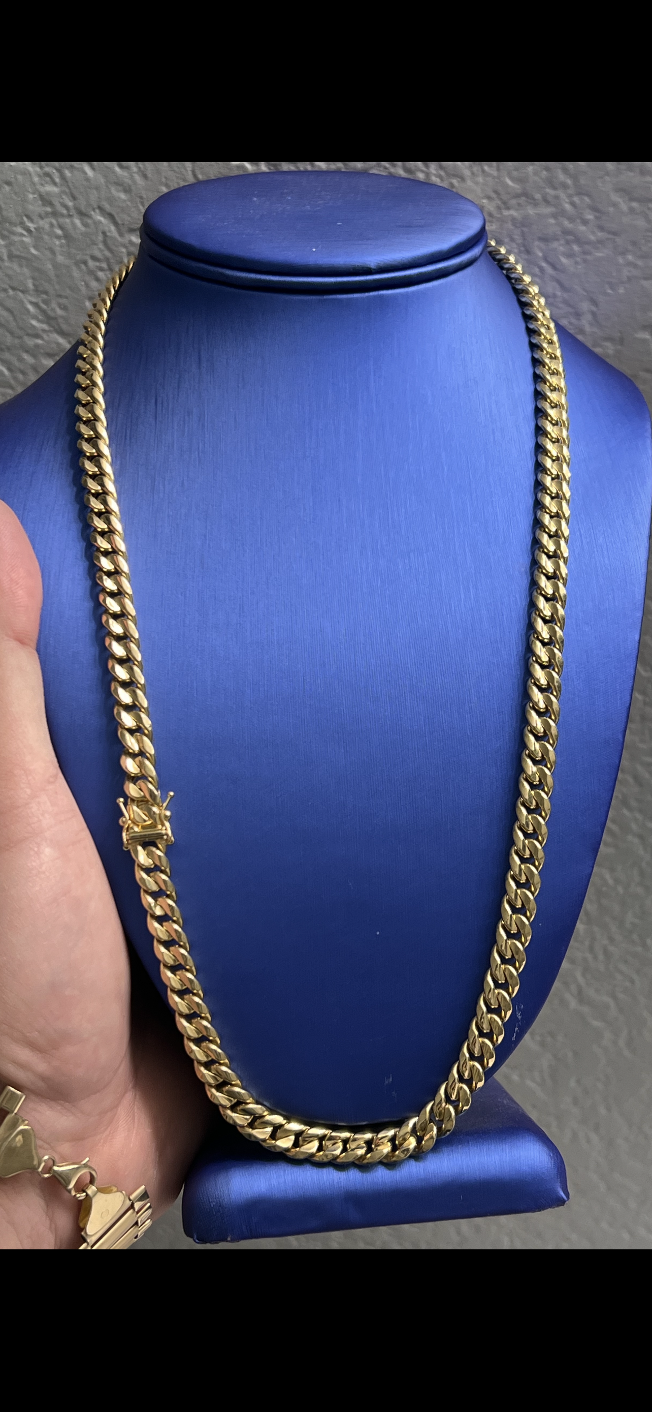 14k real gold Miami cuban link chain