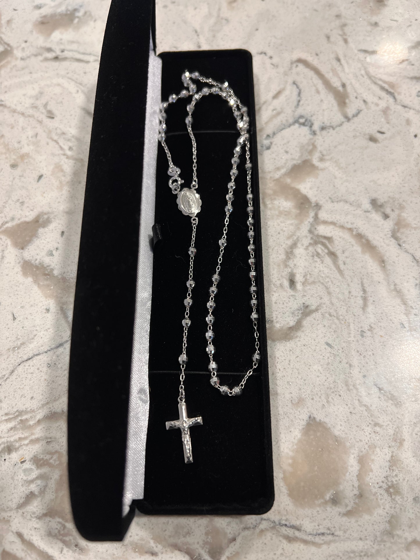 Real silver rosary