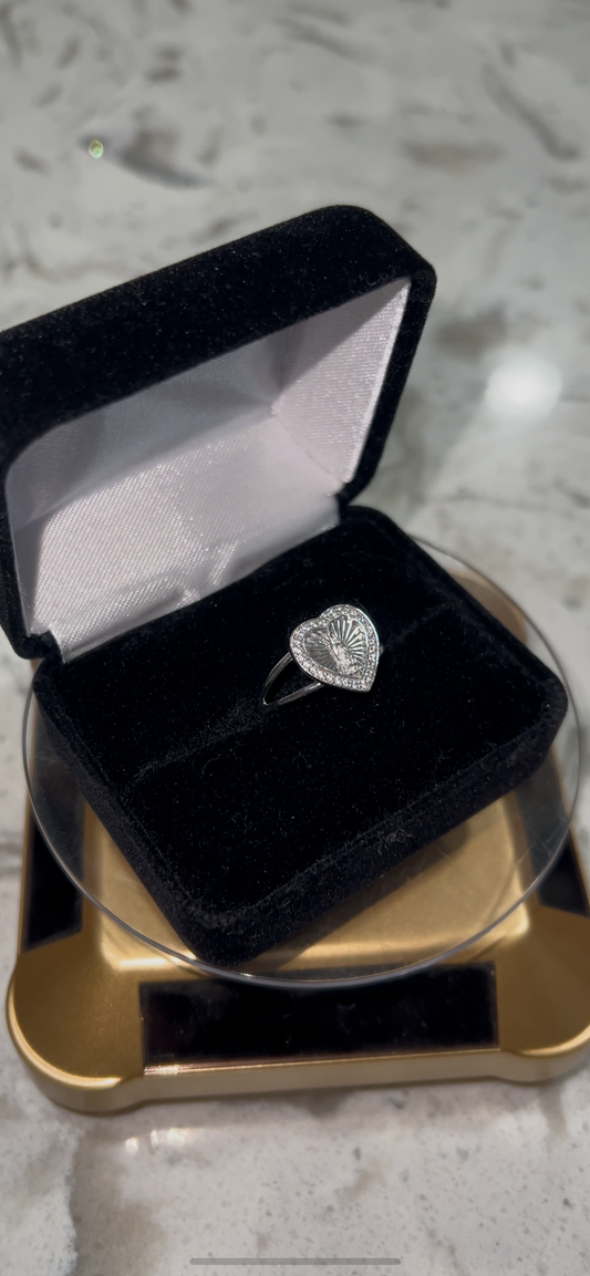 Virgen Mary ring real silver