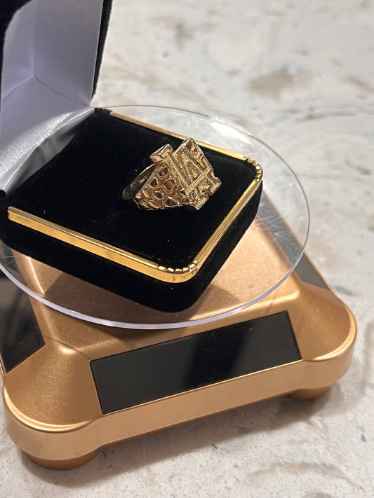14k real gold bigger size LA nugget ring
