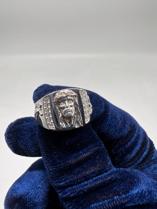 Jesus ring real silver