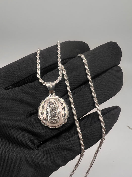Virgen Mary chainset real silver