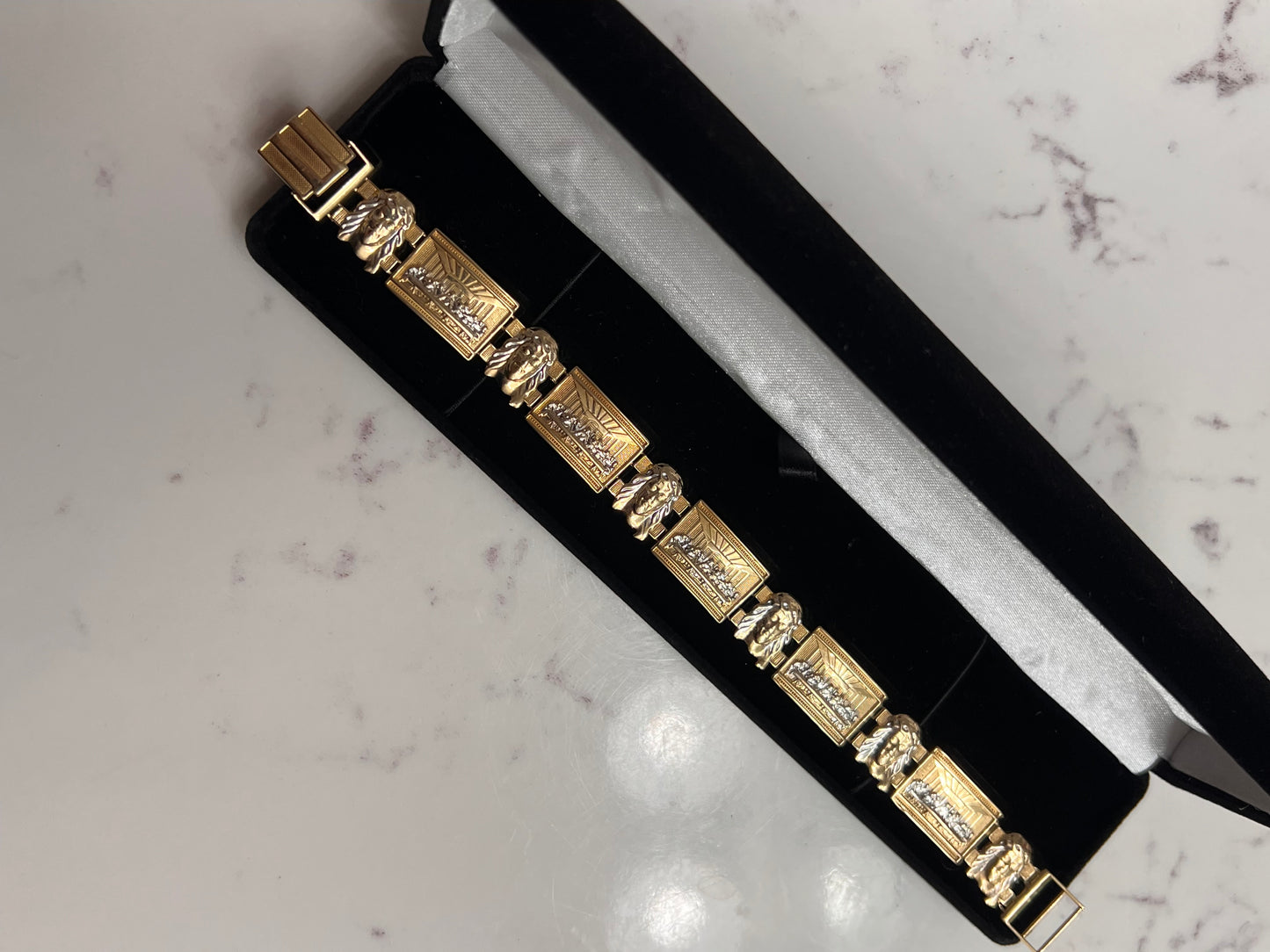14k last supper bracelet very unique