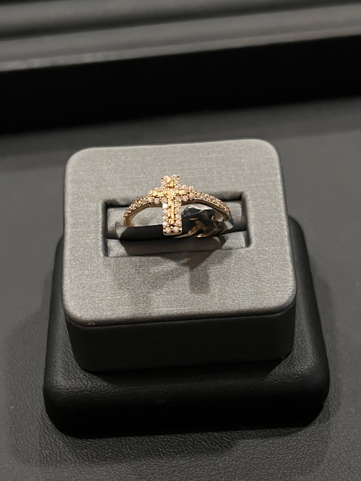 10k real gold cross ring