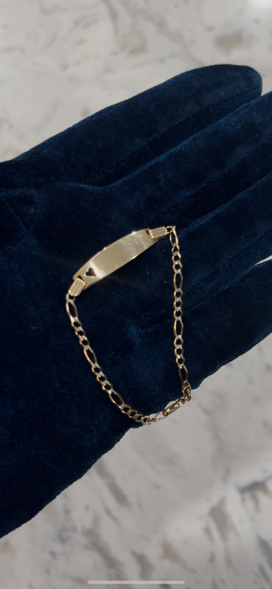 Baby ID bracelet 14k real gold
