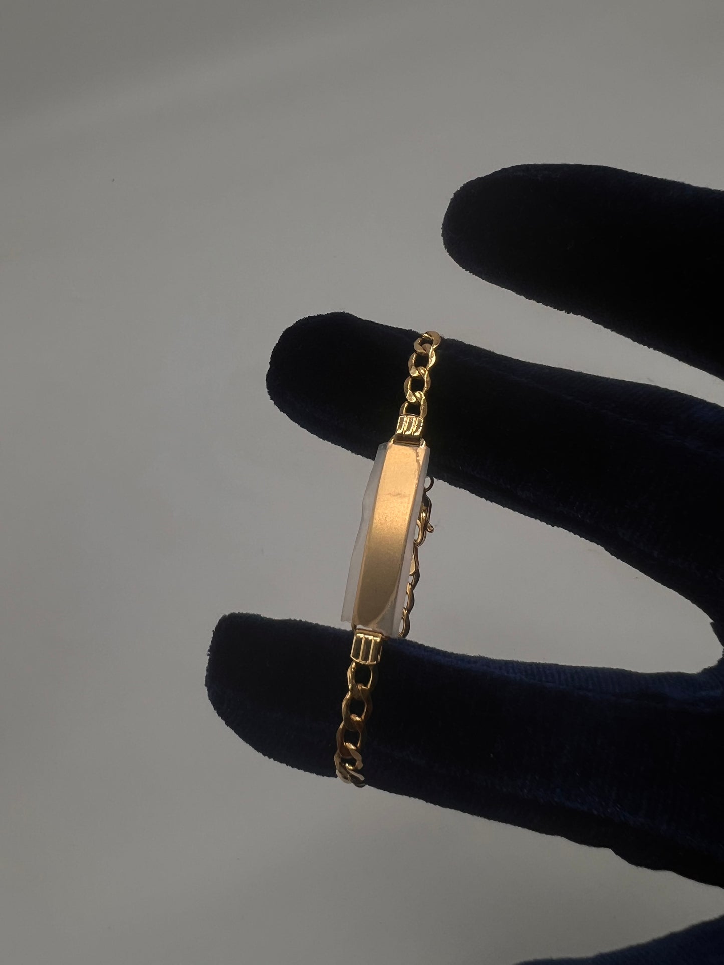 Baby Cuban I’d bracelet 14k real gold